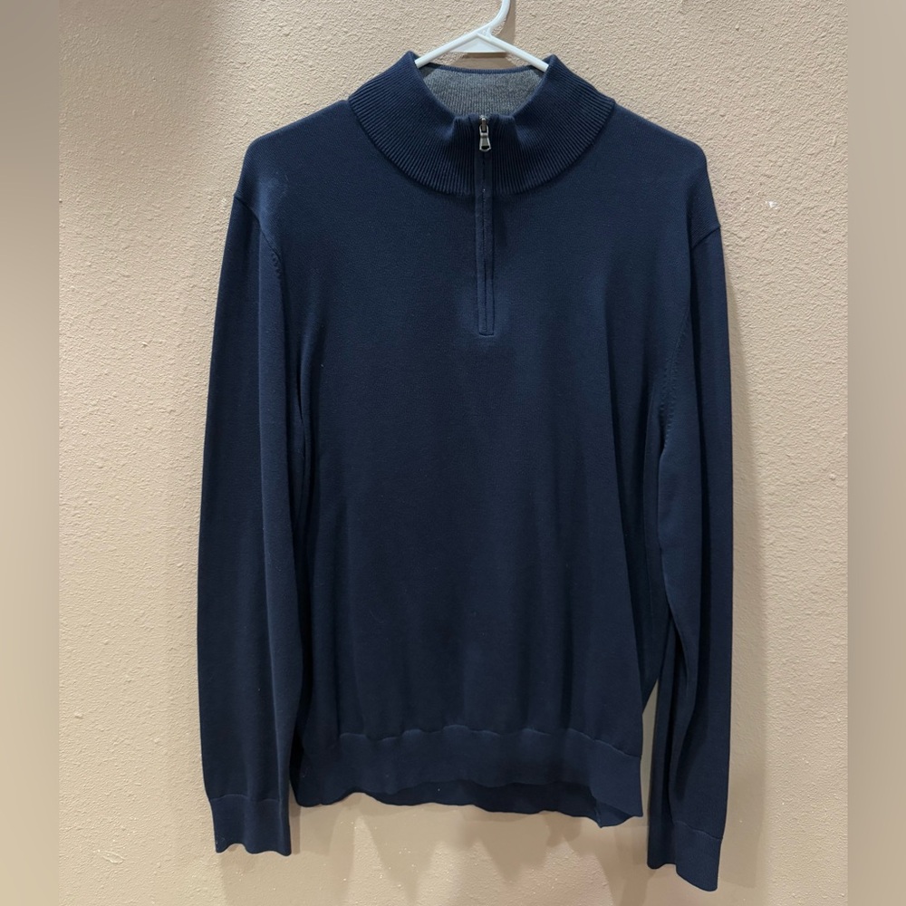 Men’s Lands’ End 1/4 Zip - Navy - Large